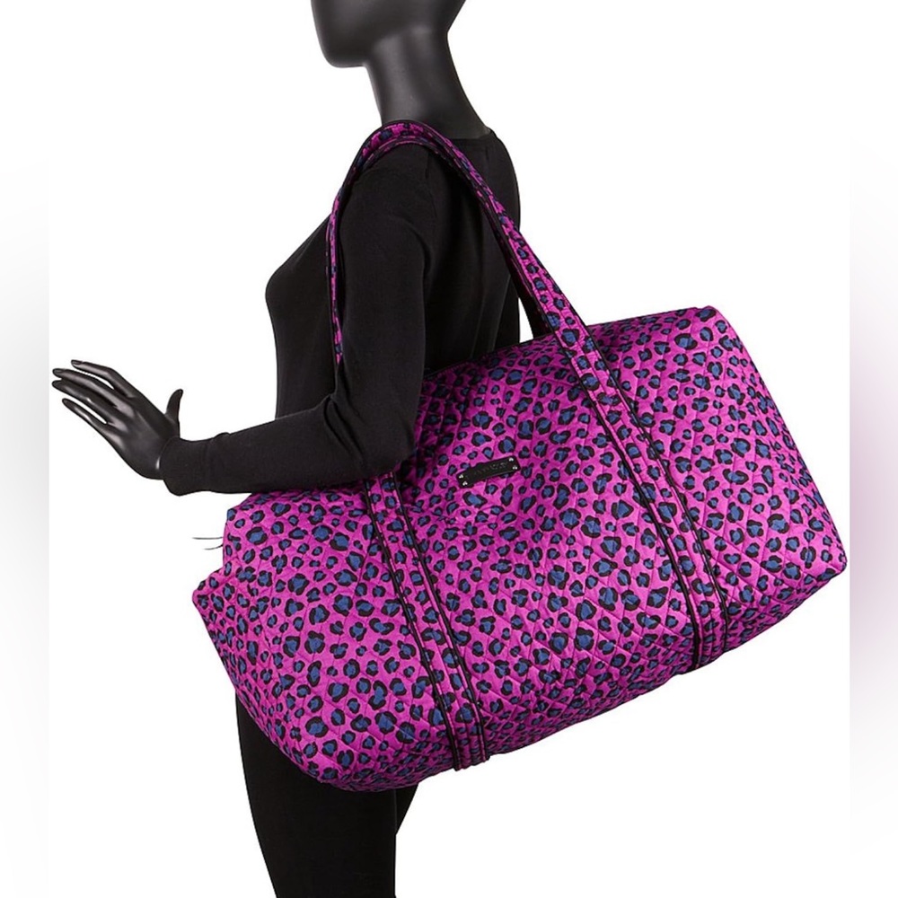 Vera Bradley Womens Large Duffel Zebra One Size - Picture 2 of 8